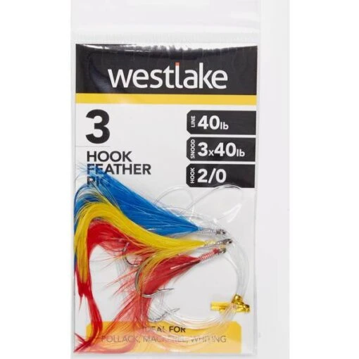 Westlake 3 Hook Feather Rig 2/0 -Fishing Supplies Store Westlake 3 Hook Feather Rig 2 0