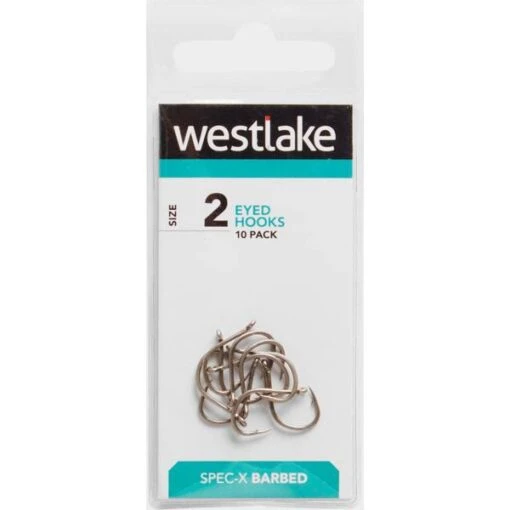 Westlake Barbed Eyed Hooks (Size 2) -Fishing Supplies Store Westlake Barbed Eyed Hooks Size 2