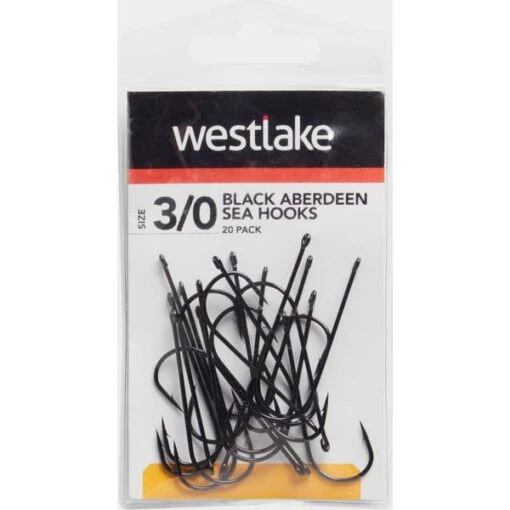 Westlake Black Aberdeen 20 Pack Size 3/0 -Fishing Supplies Store Westlake Black Aberdeen 20 Pack Size 3 0