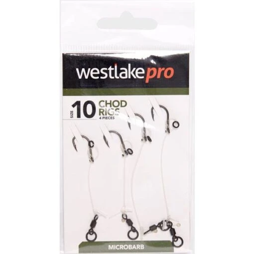 Westlake Chod Rig Mbarbed Size 10 4Pcs, Silver -Fishing Supplies Store Westlake Chod Rig Mbarbed Size 10 4Pcs Silver