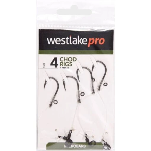 Westlake Chod Rig Mbarbed Size 8 4Pcs, Silver -Fishing Supplies Store Westlake Chod Rig Mbarbed Size 8 4Pcs Silver