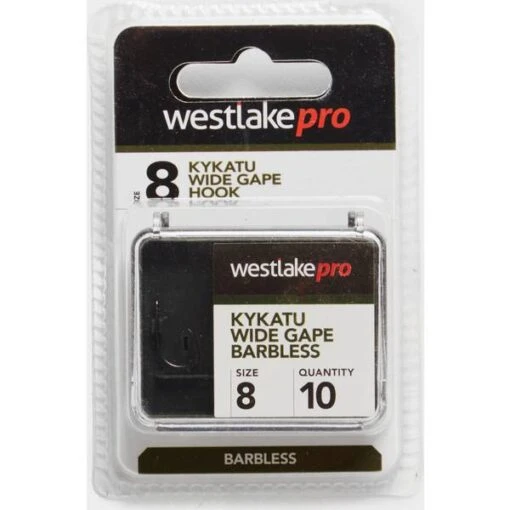 Westlake Kykatu Wide Gape Barbless Hook Size 8 -Fishing Supplies Store Westlake Kykatu Wide Gape Barbless Hook Size 8