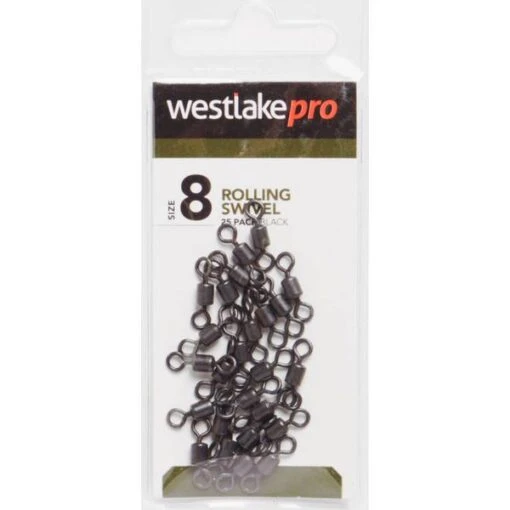 Westlake Rolling Swivel Size 8 20Pk, Black -Fishing Supplies Store Westlake Rolling Swivel Size 8 20Pk Black