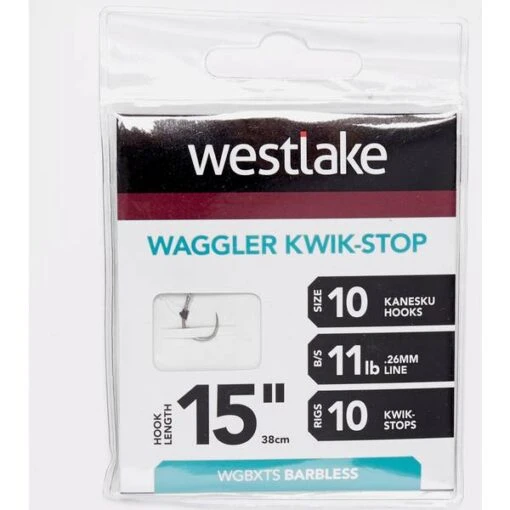 Westlake Waggler Hook With Kwik-Stop (Size 10) Silver -Fishing Supplies Store Westlake Waggler Hook with Kwik Stop Size 10 Silver